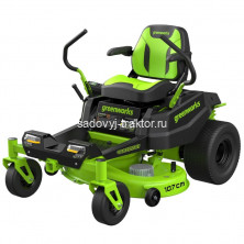 Райдер садовый аккумуляторный Greenworks GC82ZT107, 82V, без АКБ и ЗУ